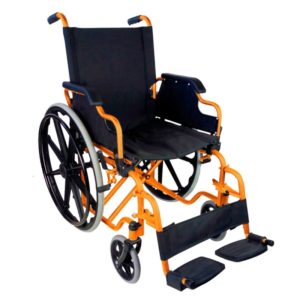 Giralda opvouwbare rolstoel met grote wielen, gemaakt door Mobiclinic.